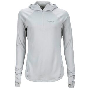 Marmot Women's Polartec Light Gray Long Sleeve Hoodie, Size XL